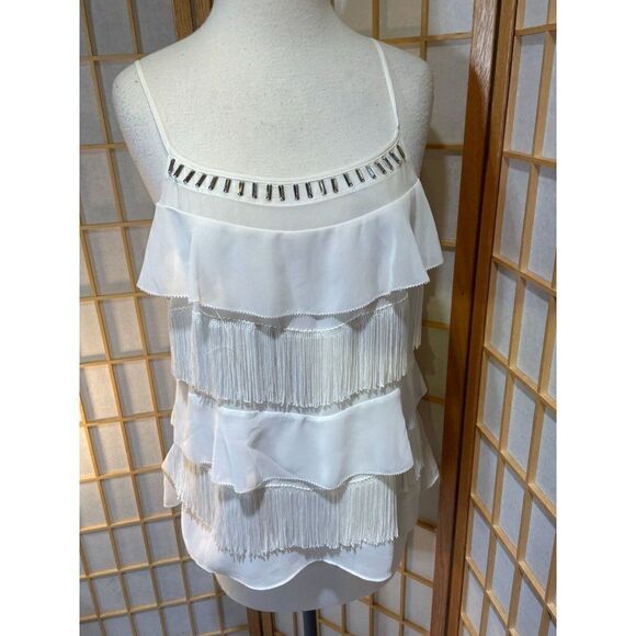 WHBM Med Fringe Sleeveless Blouse - Picture 15 of 16